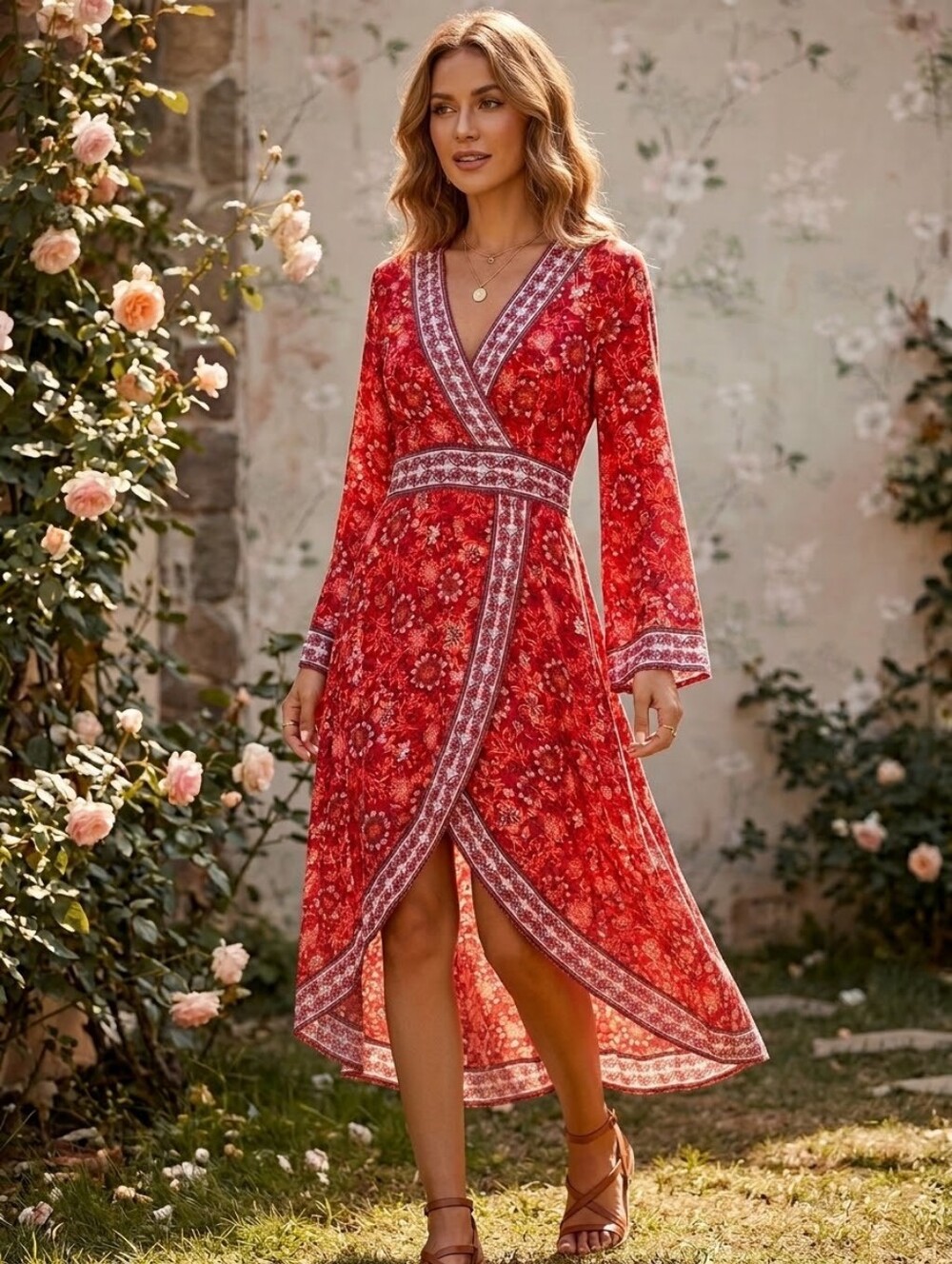 Lulus Boho Hi-Lo Dress PTP: 19, W: 14, L: 36-45